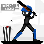 Stickman Cricket Black icon