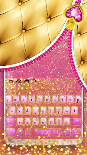 Pink Gold Zipper Keyboard screenshot 1