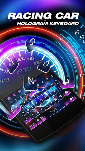 Racing Car Dashboard Keyboard Theme screenshot 1