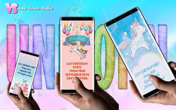 Unicorn Invitations App screenshot 1