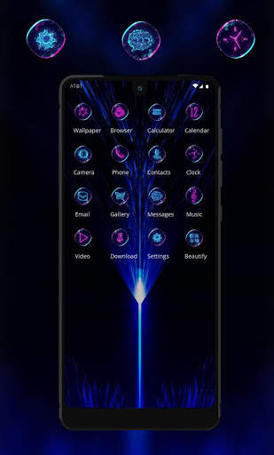 Tech theme blue light wallpaper screenshot 3