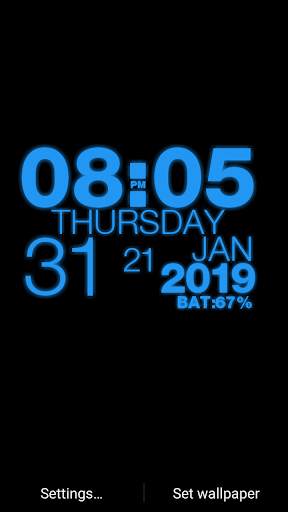 Wallpaper Clock Digi Clock Lwp screenshot 1