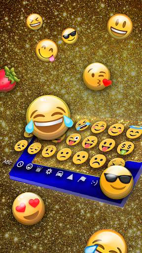 Cobalt and Gold Keyboard Theme स्क्रीनशॉट 3
