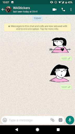 Pink Girl WAStickerApp Sweet stickers for WhatsApp screenshot 4