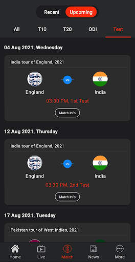 Live Cricket TV - Live Cricket Score, CrickBall screenshot 16