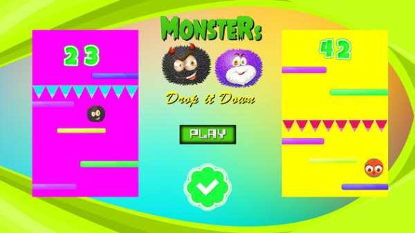 Monsters Game Drop it Down screenshot 4