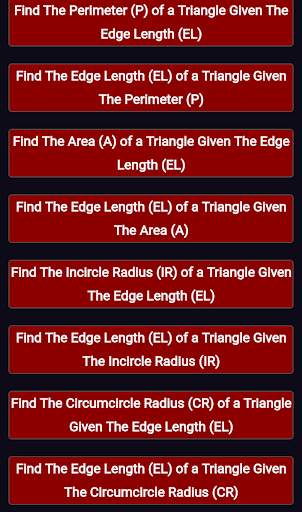Equilateral Triangle Calculator Complete Edition screenshot 2