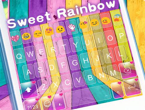 Sweet Rainbow Emoji Keyboard screenshot 5