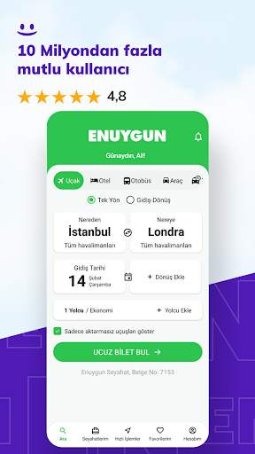 ENUYGUN: Uçak Otel Otobüs Araç screenshot 2