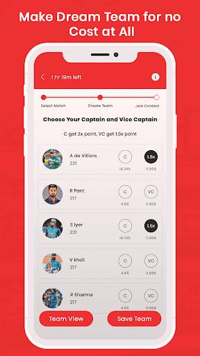 Team 11 - Fantasy Cricket Team screenshot 2