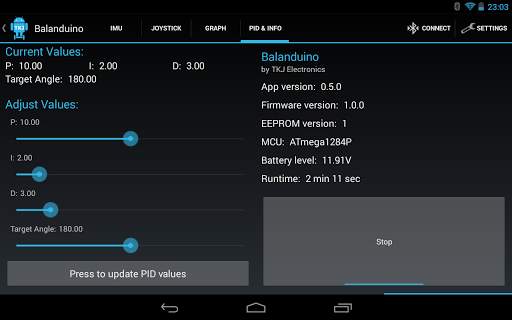 Balanduino Android App screenshot 13