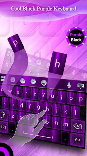 Cool Black Purple Keyboard Theme screenshot 2