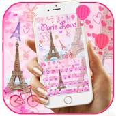 Romantic Pink Paris Love Keyboard Theme 10001001