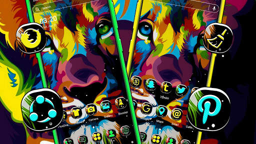 Colorful Lion Launcher Theme screenshot 3