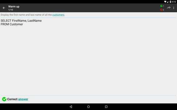 Practice and Learn SQL screenshot 11