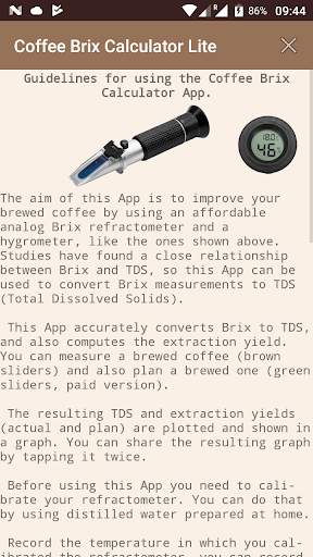 Coffee Brix Calculator Lite screenshot 3