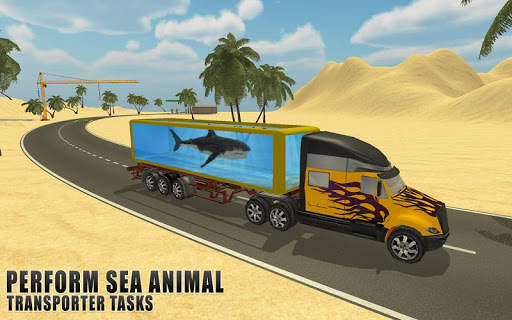 Sea Animals Transport Truck Simulator screenshot 3