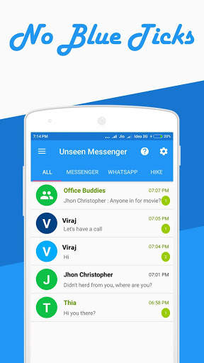 Unseen Messenger: No blue tick screenshot 2