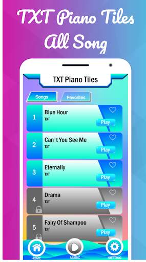 TXT Piano Tiles All Song screenshot 2