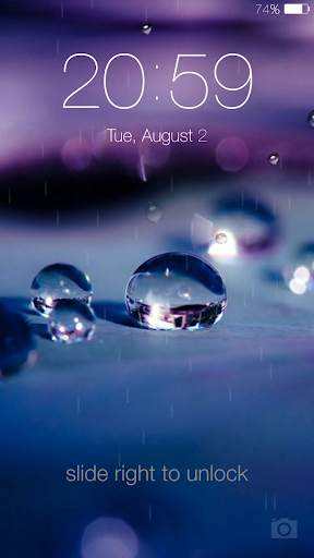 Galaxy rainy lockscreen screenshot 2