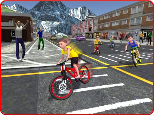 Kids Bicycle Rider Street Race скриншот 8