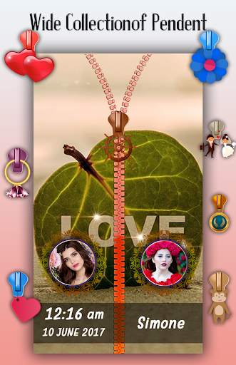 Love Zipper Lock Screen screenshot 5