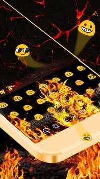 Fire Dragon Gold Flame  Keyboard screenshot 3