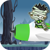 Zombies games : Fly racing icon