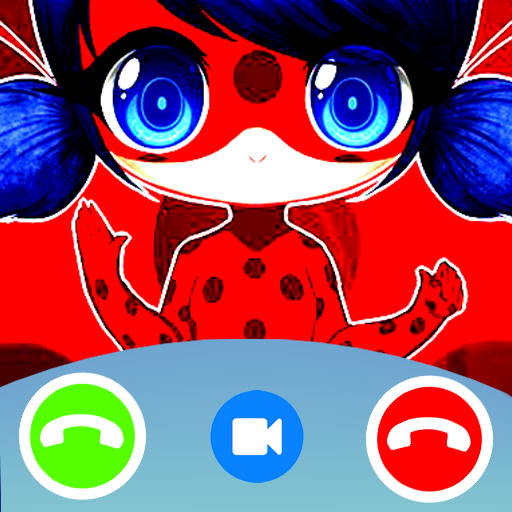 Calling Lady bug Fake Call video&amp; Chat icon
