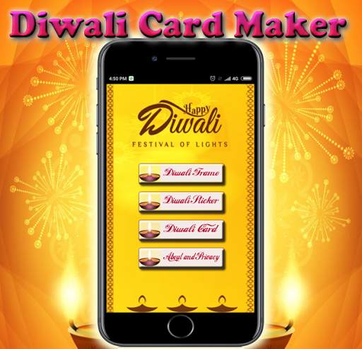 Diwali Card Maker 1 تصوير الشاشة