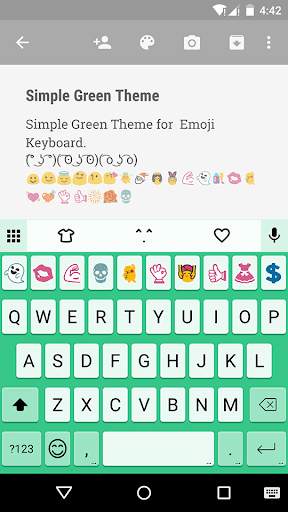 Simple Green Emoji Keyboard screenshot 1