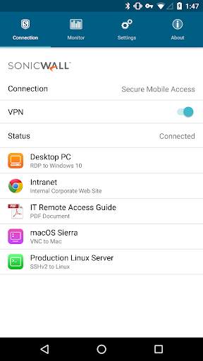 SonicWall Mobile Connect screenshot 2