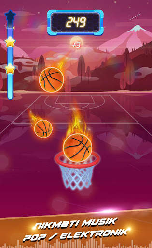 Beat Dunk - Bola Basket Gratis dengan Musik Pop screenshot 4