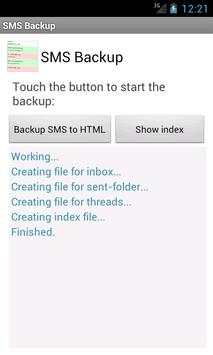 SMS Backup screenshot 2