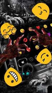 Creepy Zombie Skull Keyboard Theme screenshot 3