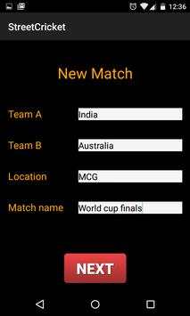 Cricket scorer screenshot 1