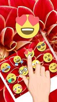 Red Emoji Keyboad Theme screenshot 1