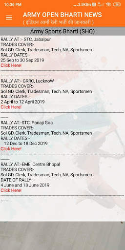Indian Army Open Rally Bharti News screenshot 6