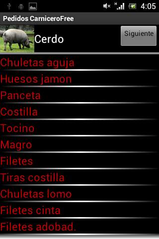 Pedidos Carnicero Free screenshot 3