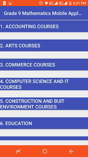 Grade 9 Mathematics Mobile Application screenshot 7