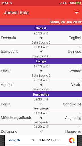 Jadwal Bola TV Indonesia screenshot 1
