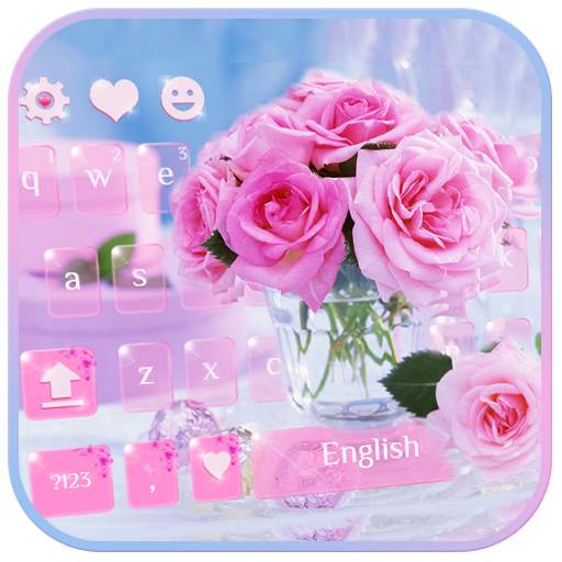 Pink Rose Keyboard Theme 10001004