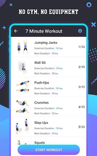 7 Minute Workout: Daily Exercise for Weight Loss screenshot 11