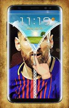 Lionel Messi Zipper Lock Screen 4 تصوير الشاشة