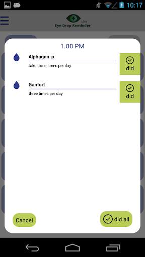 Eye Drop Reminder Lite screenshot 3