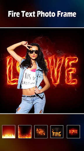Fire Text Photo Frame : Cut Paste Editor screenshot 2