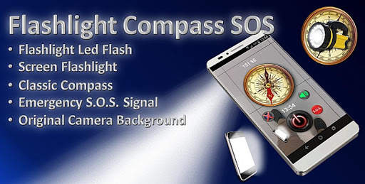 Flashlight Compass SOS (Free) screenshot 3