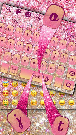 Colorful Glitter Keyboard screenshot 1