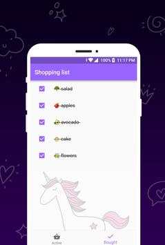 Unicorn Shopping List screenshot 1