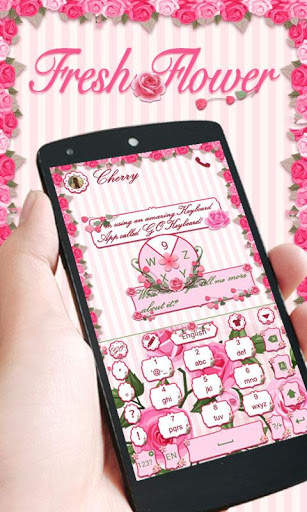 Fresh Flower GO Keyboard Theme स्क्रीनशॉट 2